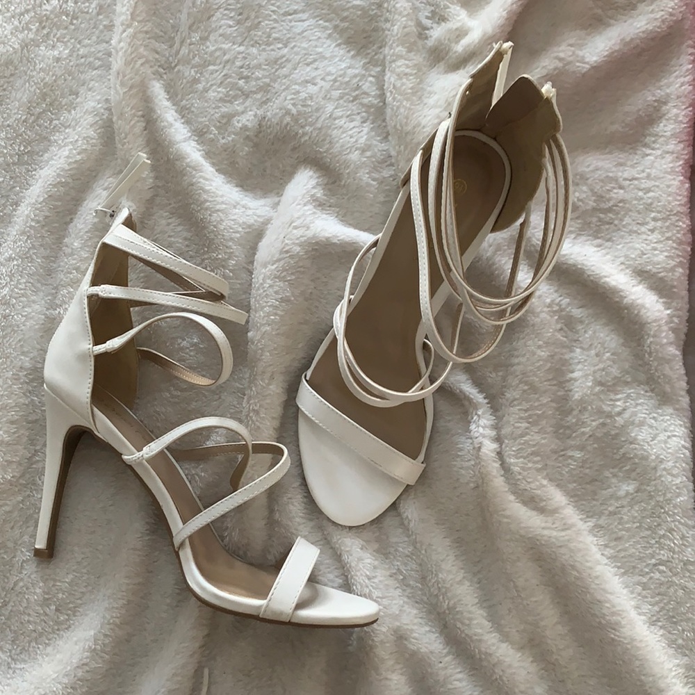 White Strappy heels!